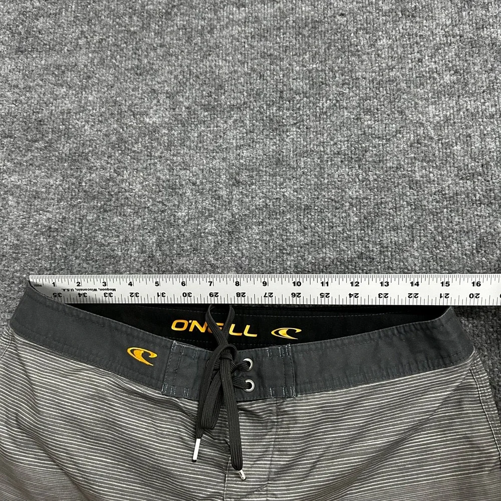 O'Neill Board Shorts Mens Size 32 Orange Grey Watercolor Surf Swim Trunks